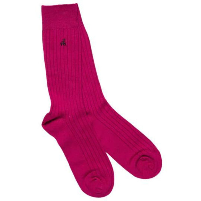 Swole Panda Bamboo Socks - Cerise Hover Image
