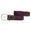 Swole Panda Burgundy ZigZig Woven Belt