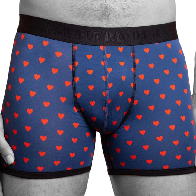 Swole Panda Hearts Bamboo Boxers Hover Image