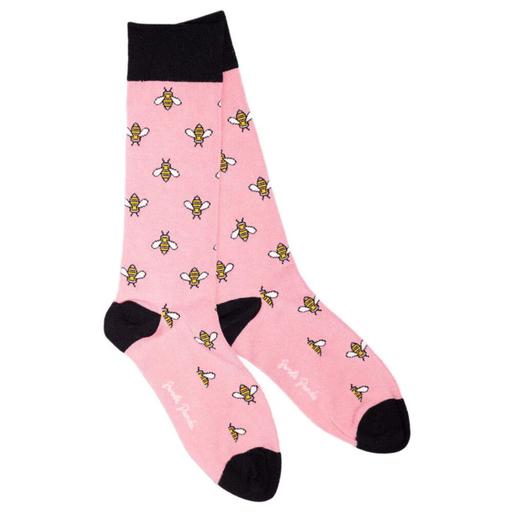 Swole Panda Womens Socks - Pink Bumblebee