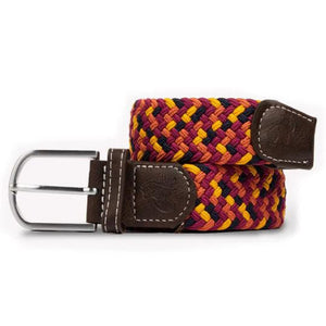 Swole Panda ZigZag Woven Belt - Orange And Yellow