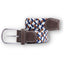Swole Panda Zigzag Woven Belt - Navy Grey Brown