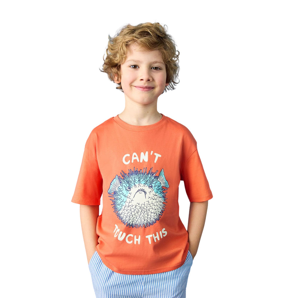 Joules Boys Archie Short Sleeve Screenprint T-Shirt - Orange