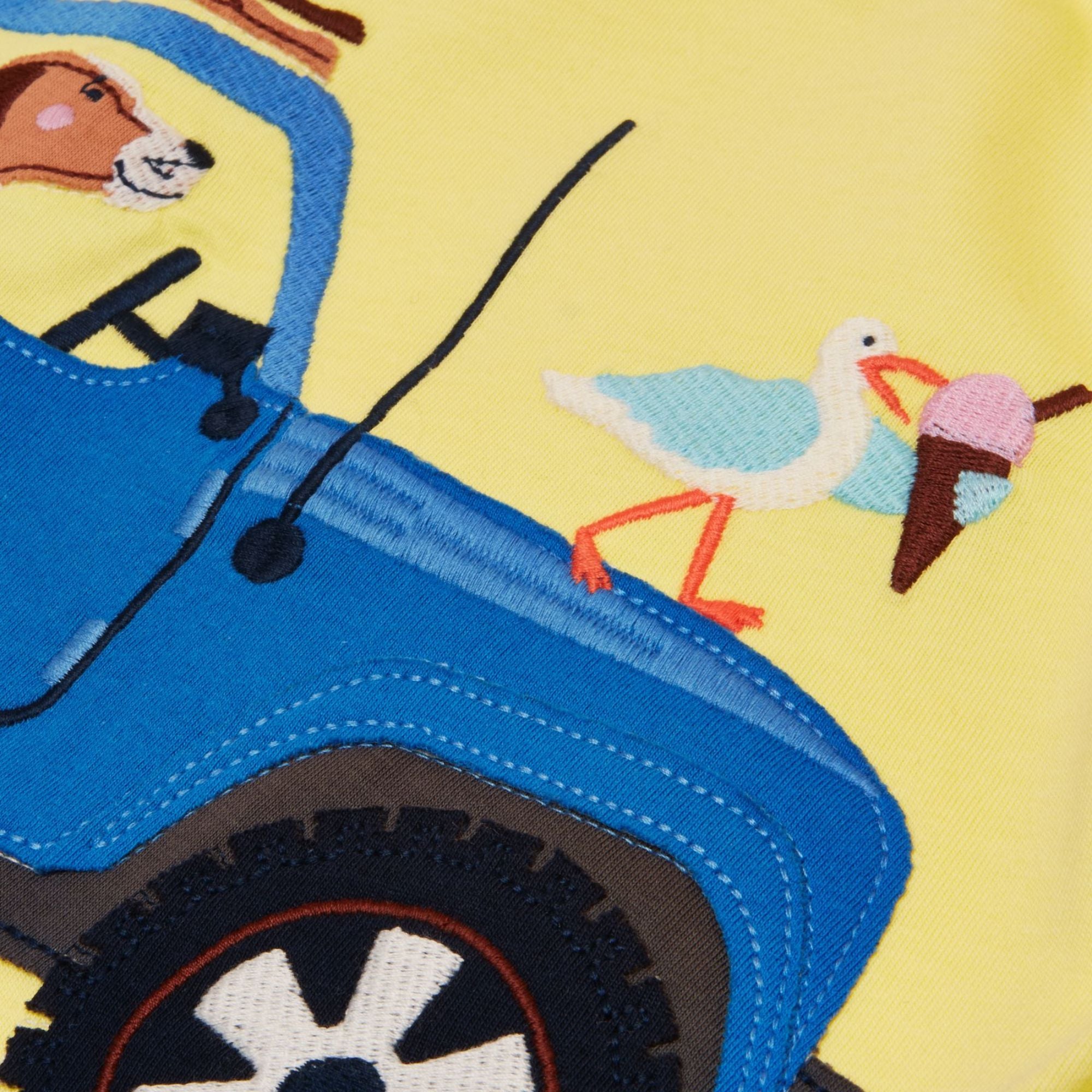 Joules Boys Archie Applique Graphic T-Shirt - Yellow