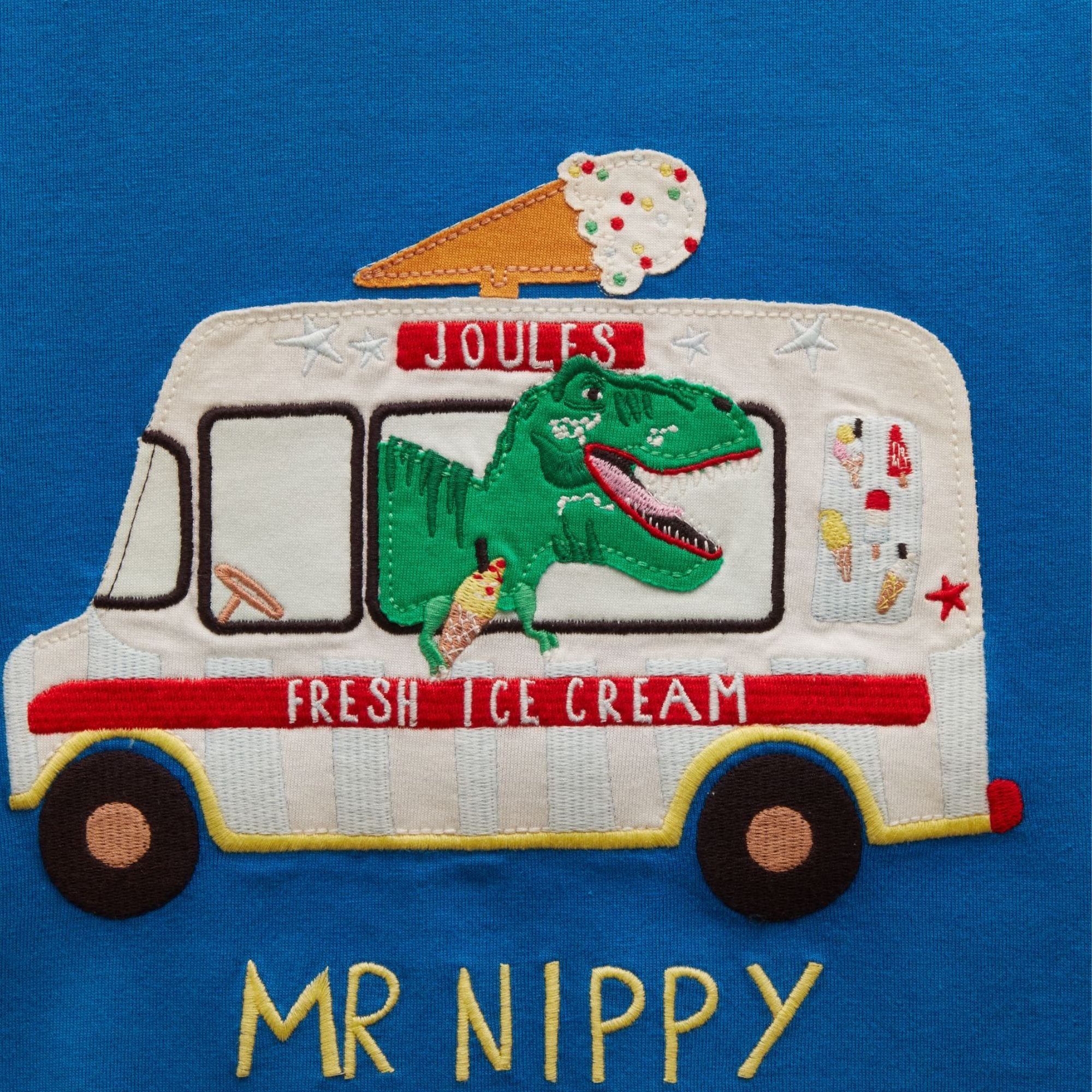 Joules Boys Archie Applique Graphic T-Shirt - Blue