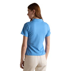 Joules Womens Jonty Fox Slim Fit Cotton Pique Polo Shirt - Blue