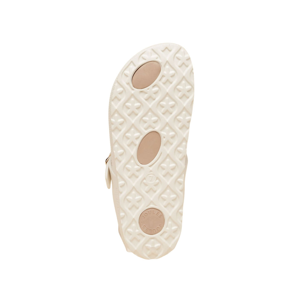 Joules Womens Soleil Black Buckle Flip Flop - White