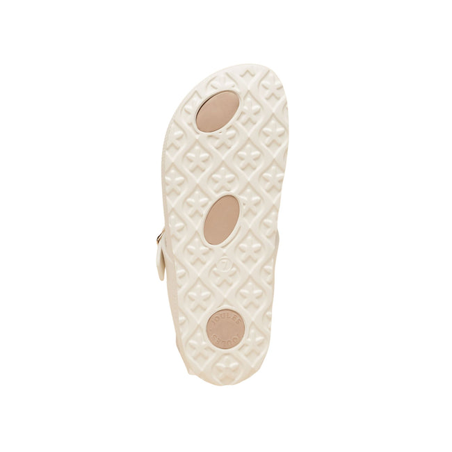Joules Womens Soleil Black Buckle Flip Flop - White Main Image