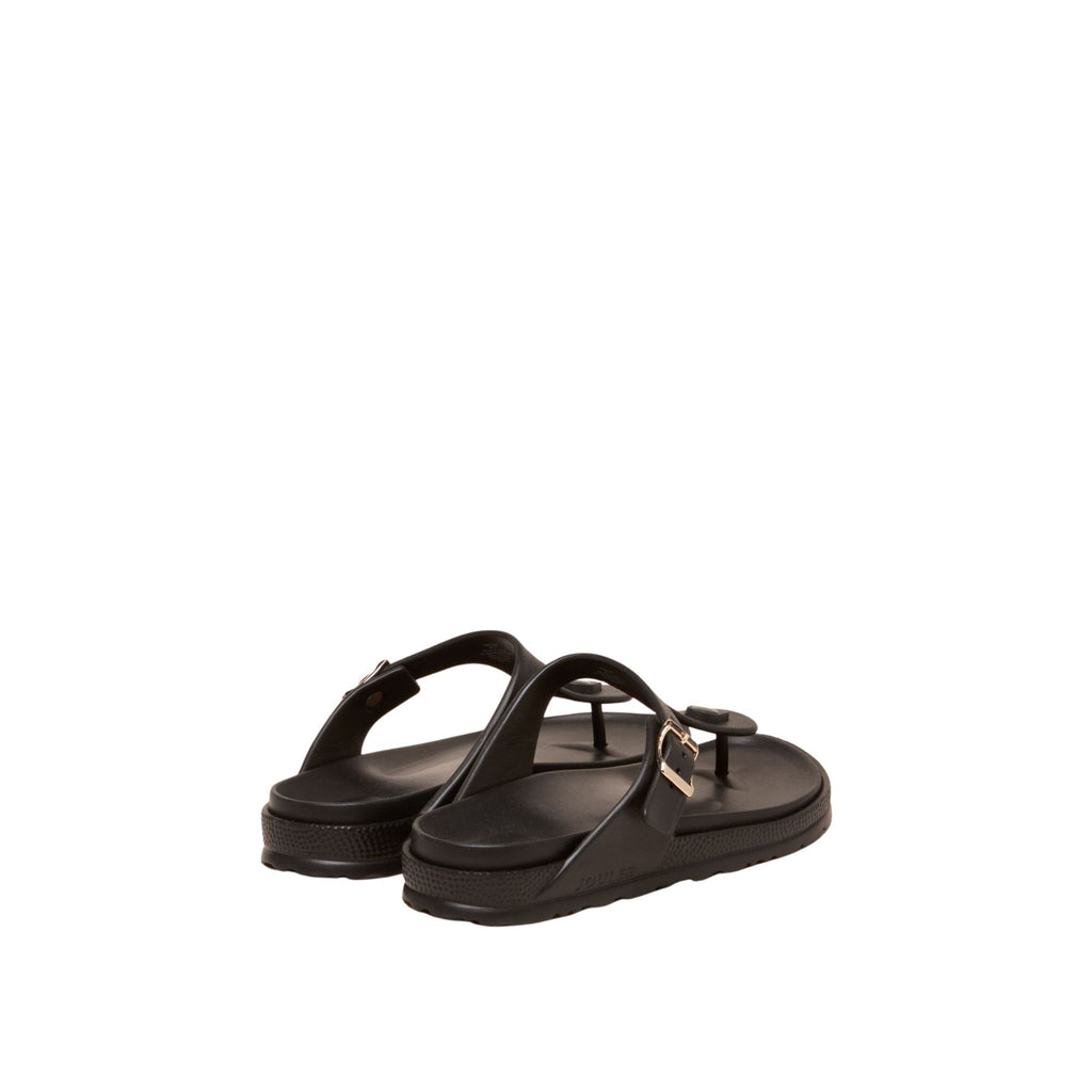 Joules Womens Soleil Black Buckle Flip Flop - Black