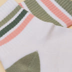 Joules Womens Volley Tennis Sock 2 Pack - Green Pink