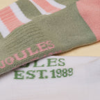 Joules Womens Volley Tennis Sock 2 Pack - Green Pink