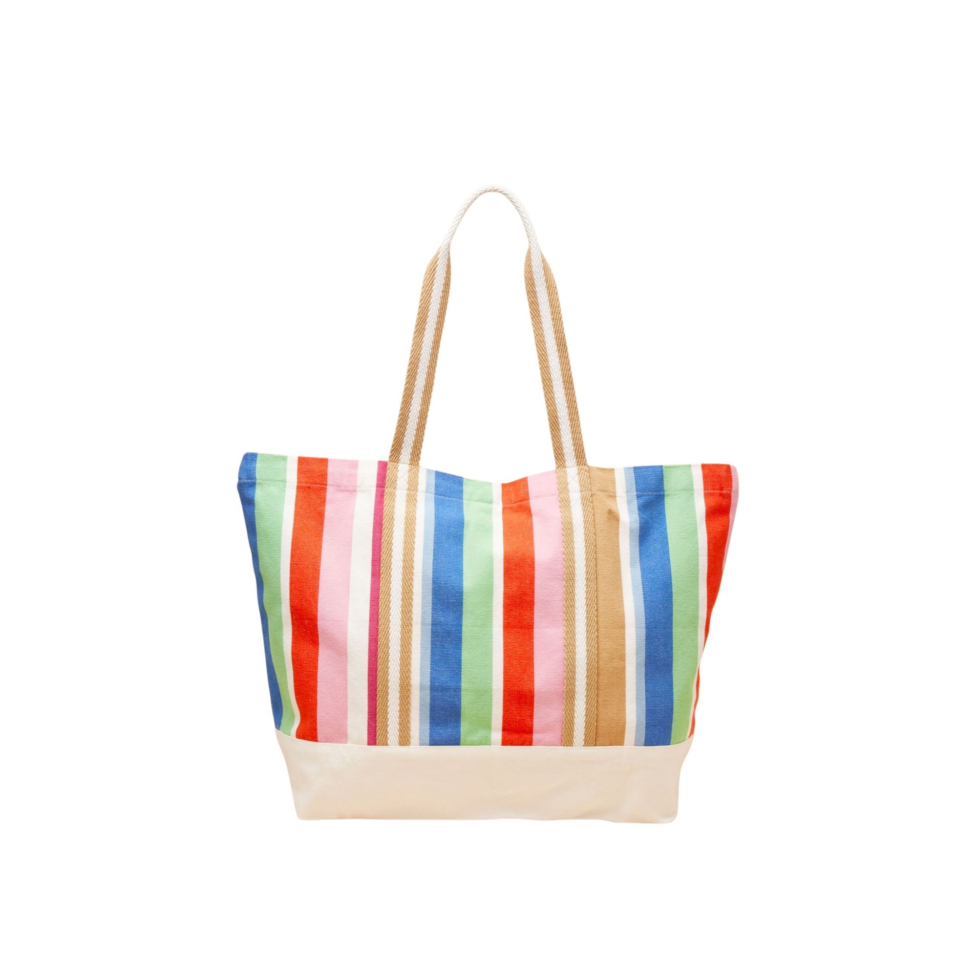 Joules Womens Promenade Canvas Tote Bag - Multi Stripe