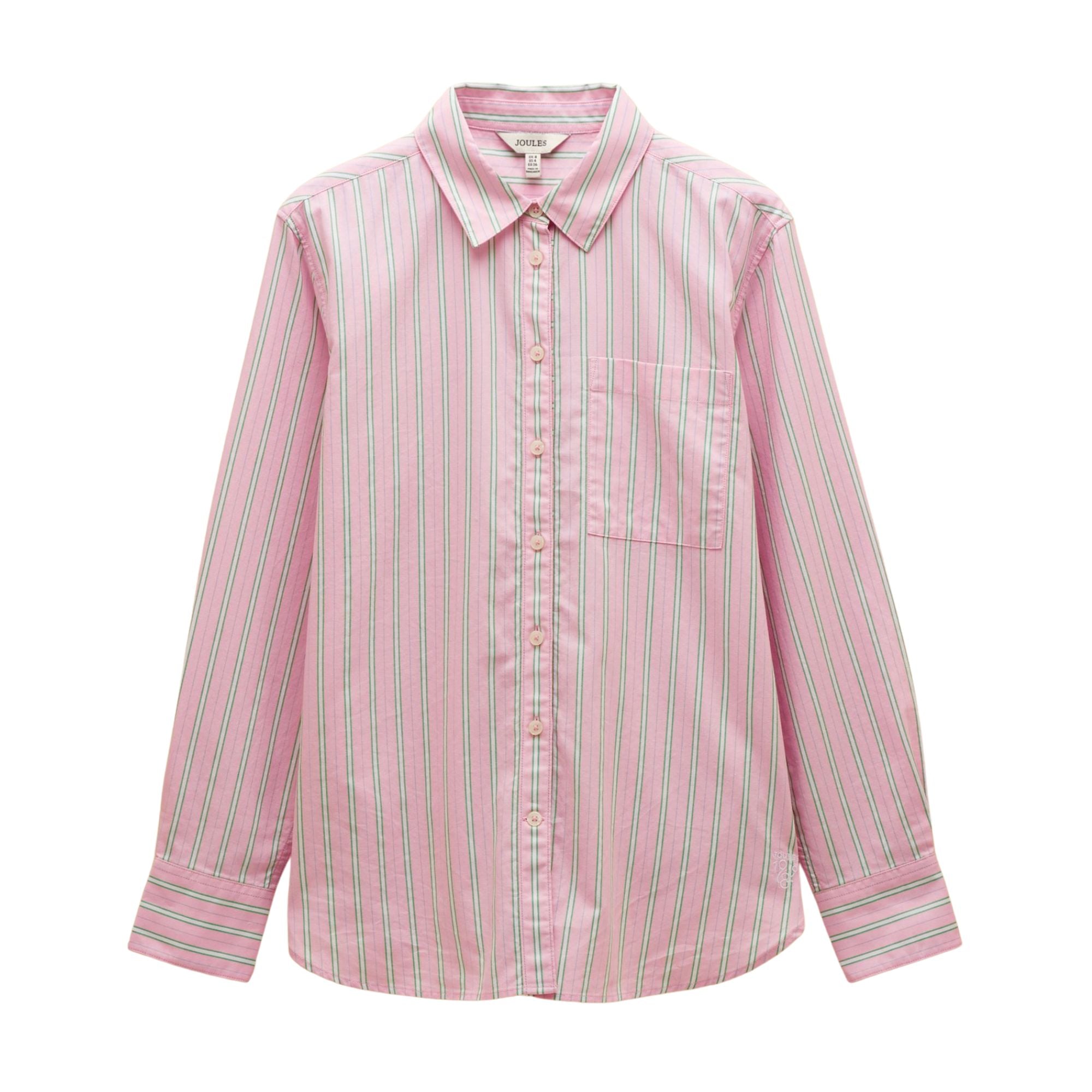 Joules Womens Boyfriend Oxford Shirt - Pink Stripe