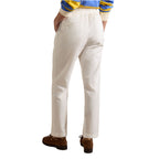 Joules Womens Relaxed Chino Tapered Trousers - Ecru