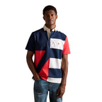 Joules Mens Rugby Club Short Sleeve Polo Shirt - White & Navy