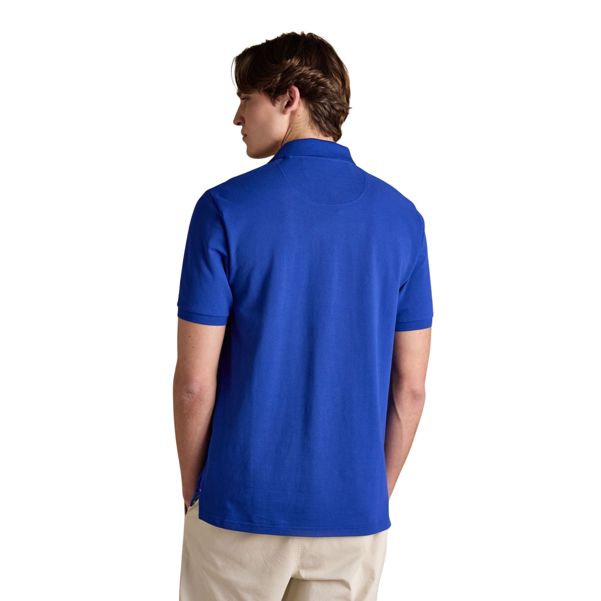 Joules Mens Woody Cotton Pique Polo Shirt - Blue