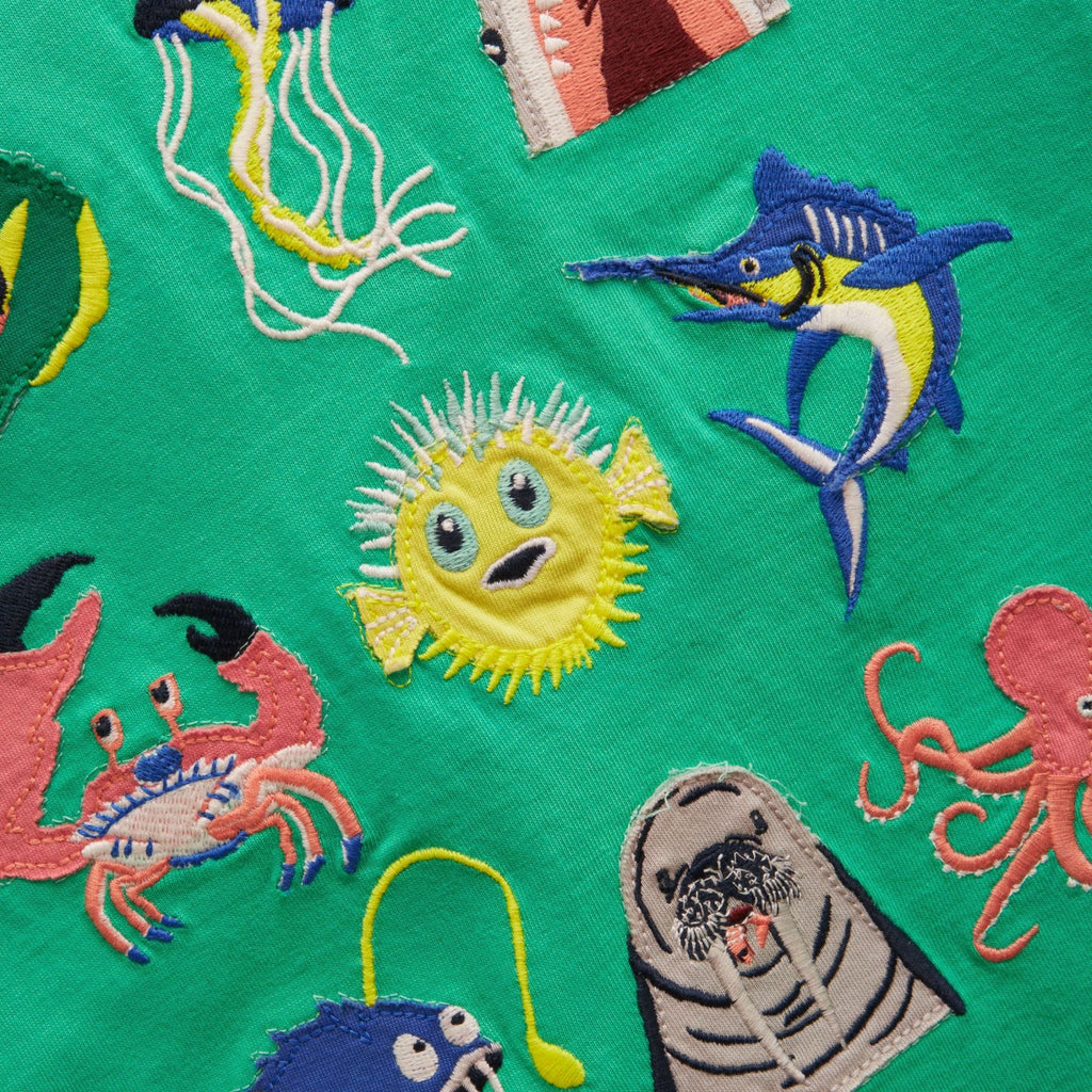 Joules Boys Archie Applique Graphic T-Shirt - Green