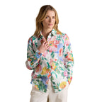 Joules Womens Anna Long Sleeve 100% Linen Shirt - Multi Floral