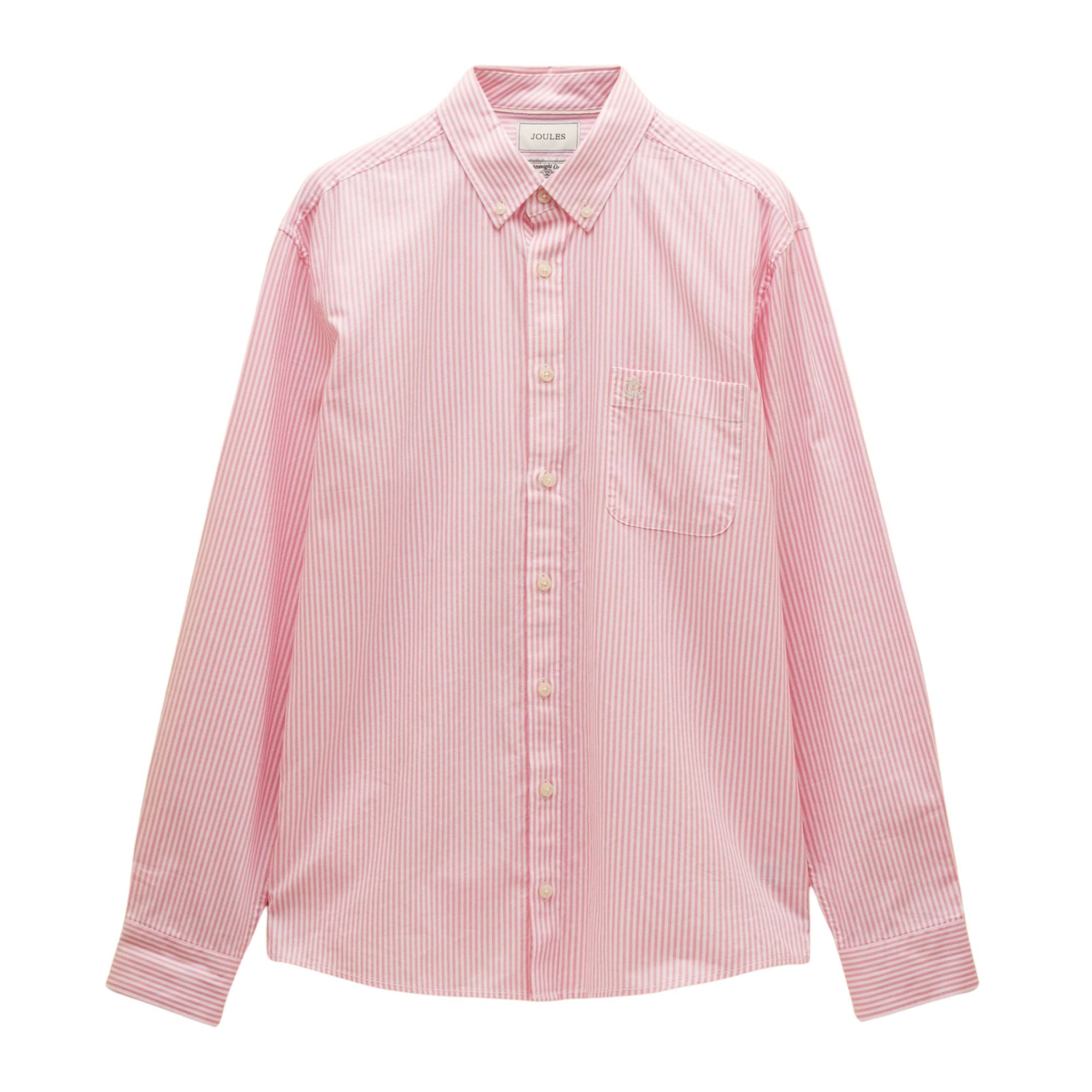 Joules Mens Oxford Lw Stripe Shirt - Pink Stripe