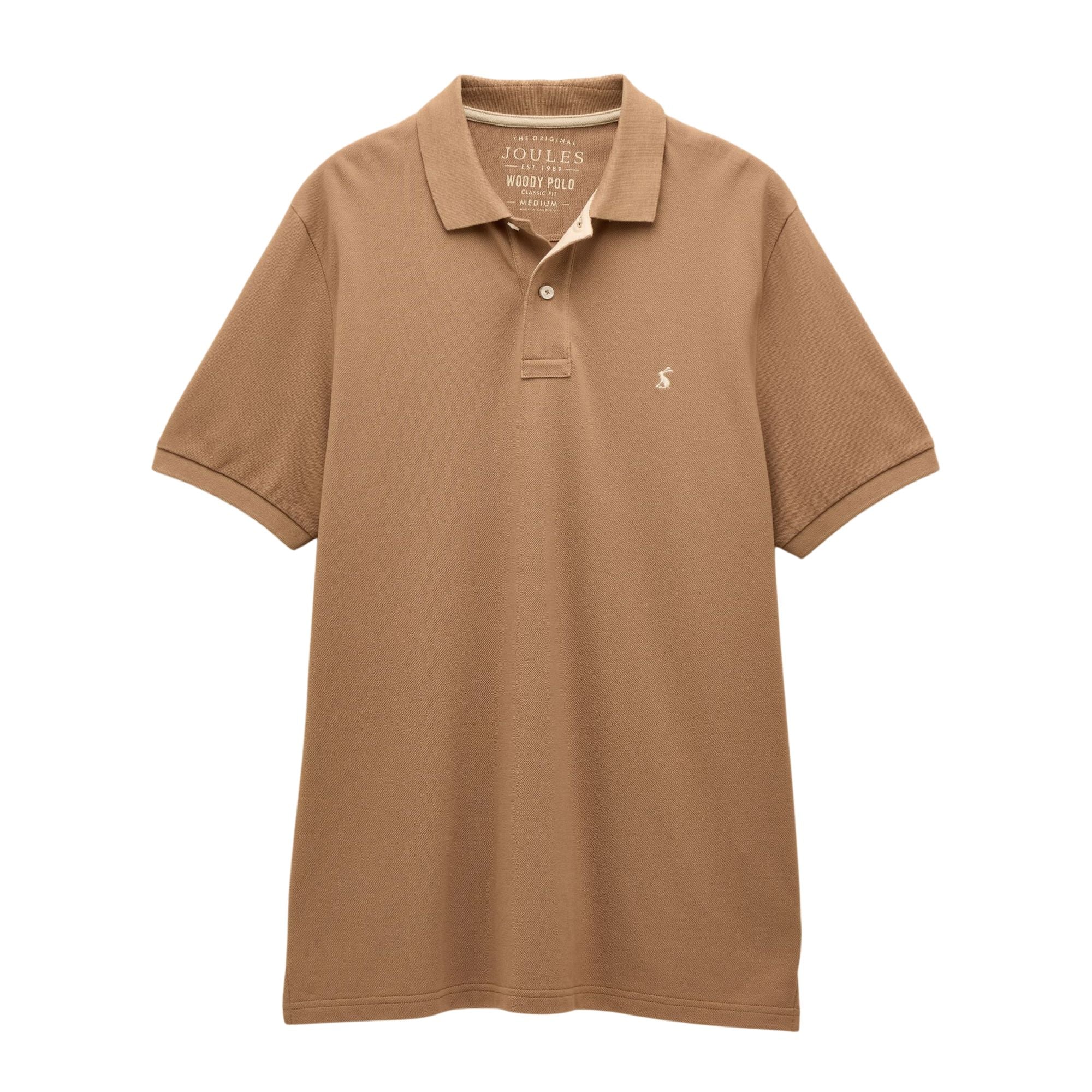 Joules Mens Woody Polo Shirt - Light Brown