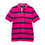Joules Mens Woody Stripe Polo Shirt - Pink/Blue