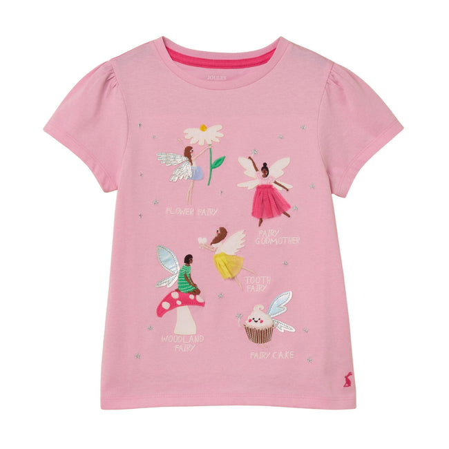 Joules Girls Astra T-Shirt - Pink Hover Image