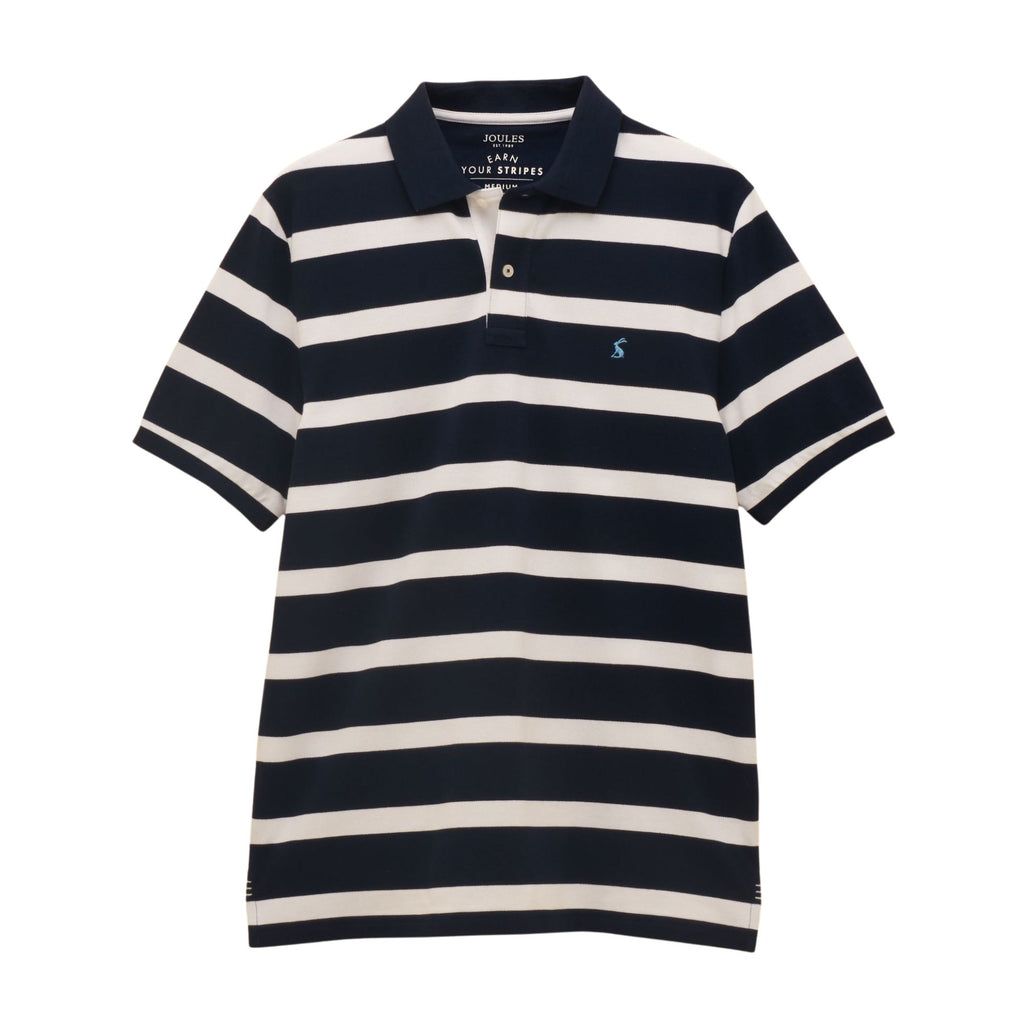 Joules Mens Woody Stripe Polo Shirt - Navy/White