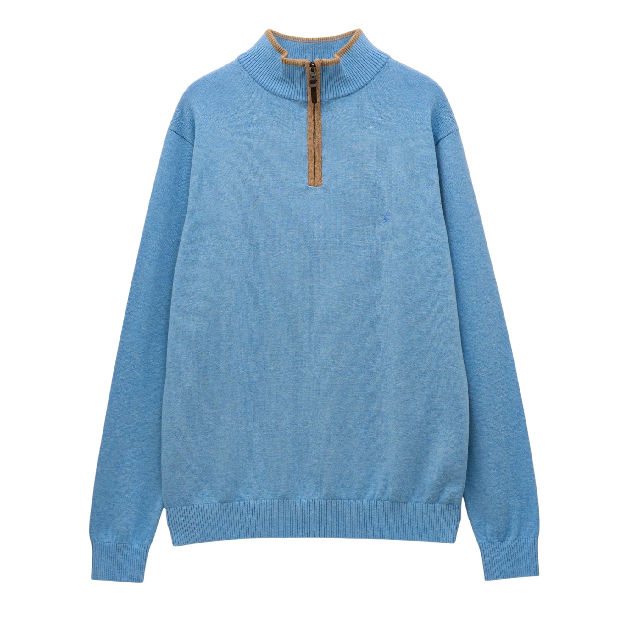 Joules Mens Hillside 1/4 Zip Jumper - Light Blue