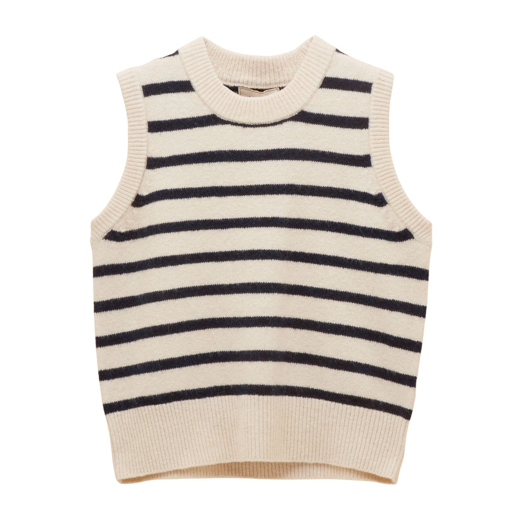 Joules Womens Holly Tank Top - Cream/Navy
