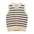 Joules Womens Holly Tank Top - Cream/Navy