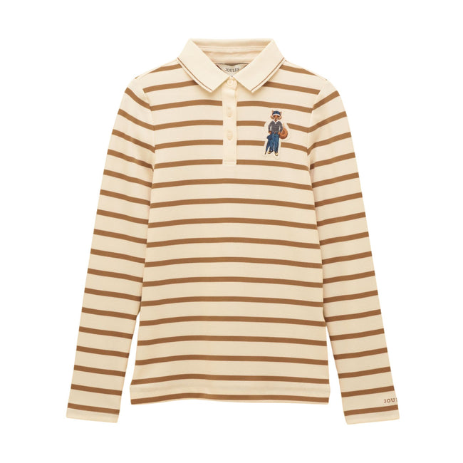 Joules Womens Fairfield Jonty T-Shirt - Tan Stripe Hover Image