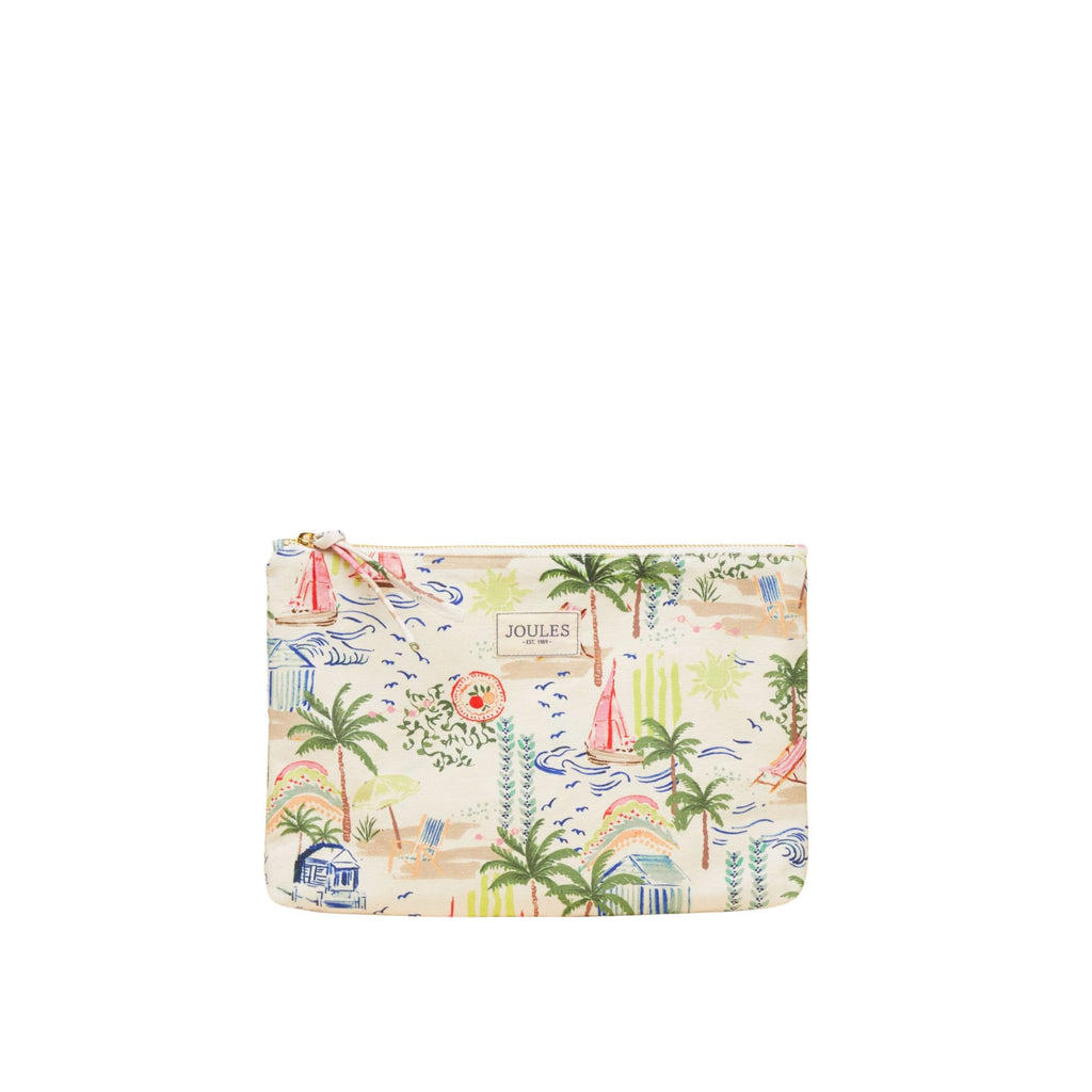 Joules Womens Carrywell Printed Pouch - Palm Print