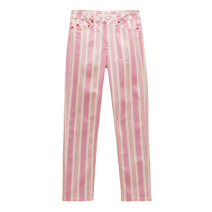 Joules Womens Slim Straight Jeans - Pink Stripe