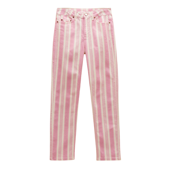 Joules Womens Slim Straight Jeans - Pink Stripe Hover Image