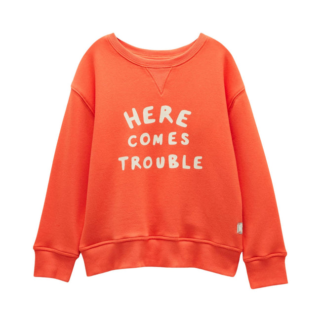 Joules Girls Sundaze Sweat Top - Orange Hover Image