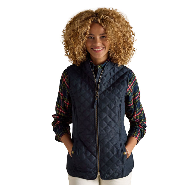 Joules Womens Minx Gilet - Navy Blue Hover Image