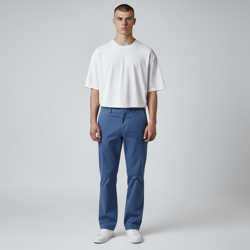 Meyer Roma Stretch Ultrasoft Twill Trousers - Blue