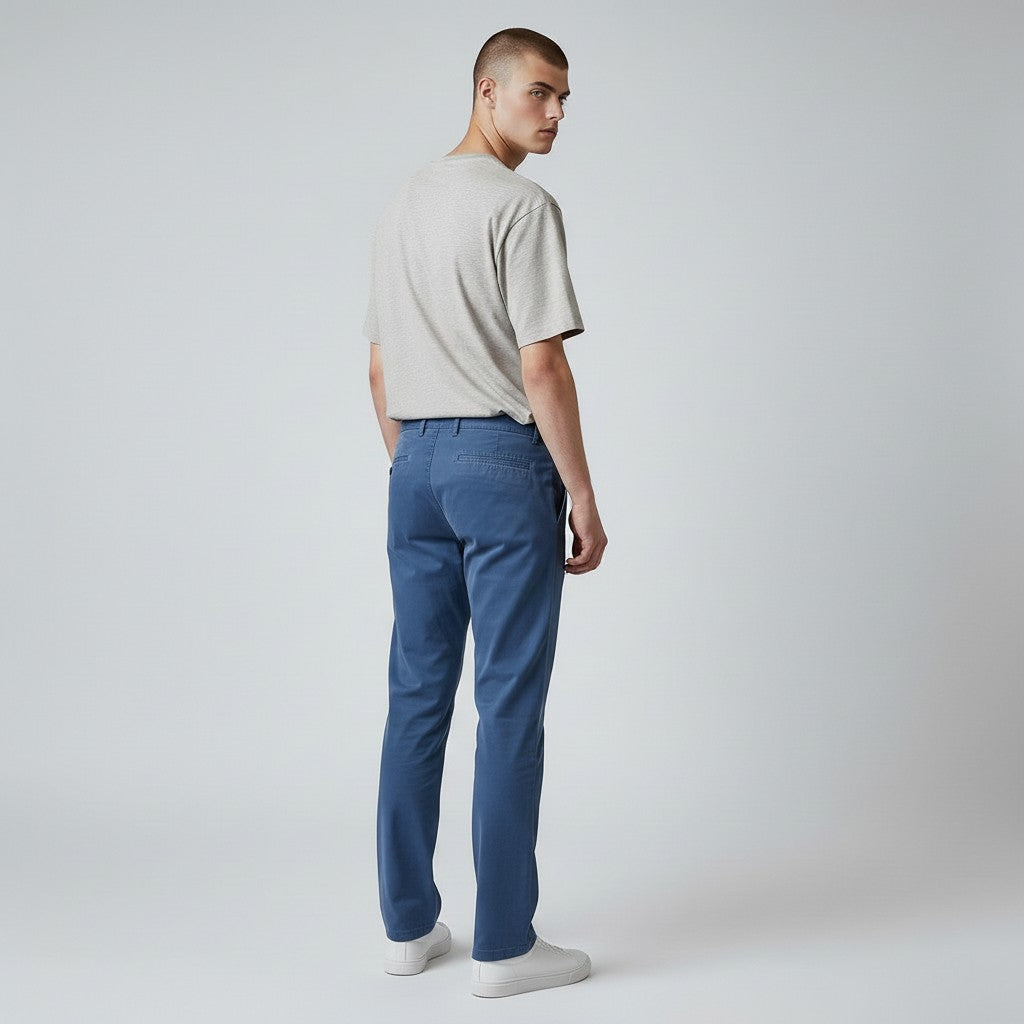 Meyer Roma Stretch Ultrasoft Twill Trousers - Blue