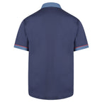 Gabicci Contrasting Collar & Cuff Patterned Jersey Polo Shirt - Navy