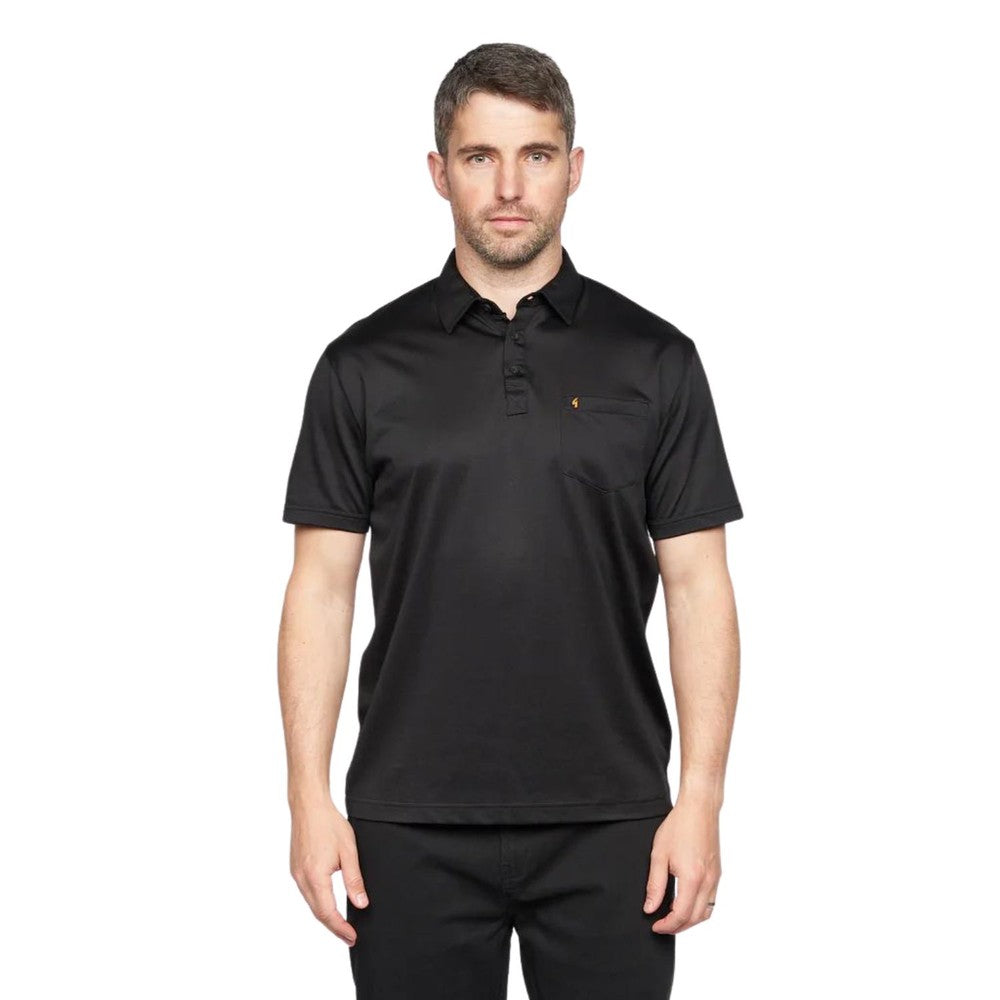 Gabicci Z05 Short Sleeved Jersey Polo Shirt - Black