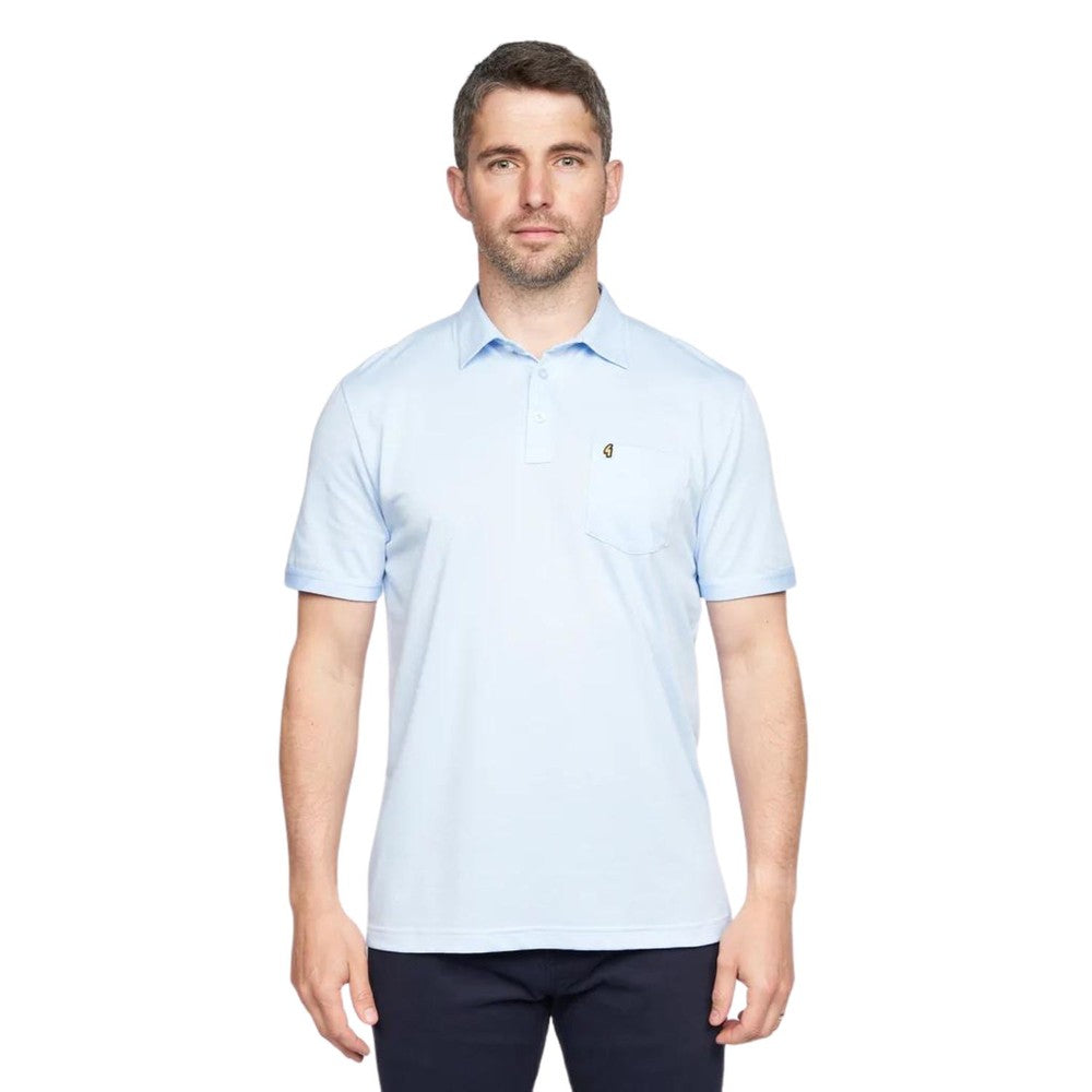 Gabicci Z05 Short Sleeved Jersey Polo Shirt - Sky