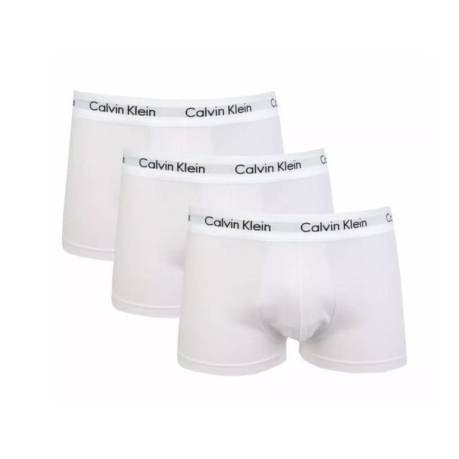 Calvin Klein 3 Pack Trunks - Cotton Stretch White Hover Image