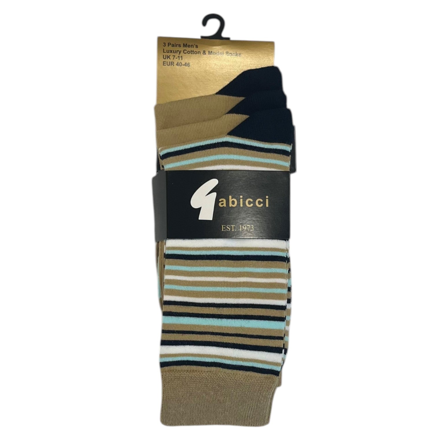 Gabicci Cotton and Micro Modal Sock Sandstone - 3 Pack
